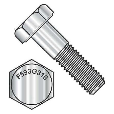 Usa Industrials 316, 5/8"-11 Hex Head Cap Screw, Plain Stainless Steel, 2 in L BULK-BOLT-2724